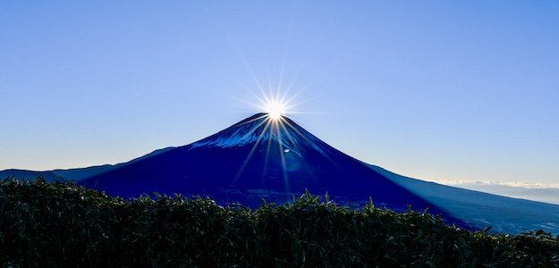 ダイヤモンド富士の写真