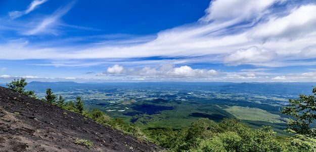 山と青空の写真