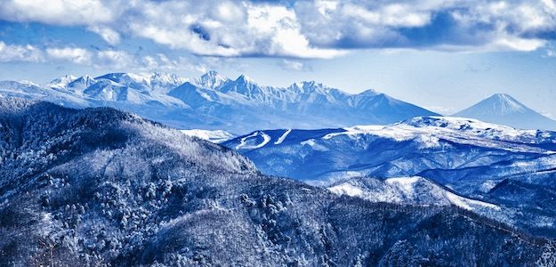 雪山の写真