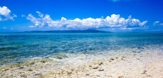 青い海の写真