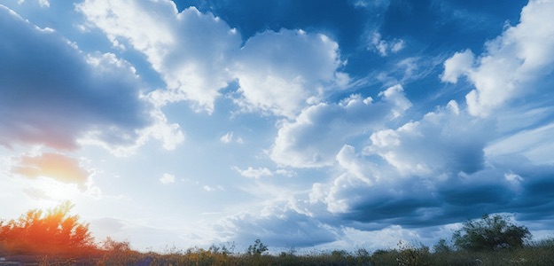 朝焼けの空のAI写真